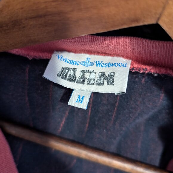 Vivienne Westwood V-Neck Sweater in Red and Black - Picture 6 of 7